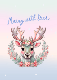 MERRY CHRISTMAS WITH DEER