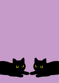 Black Cat Holiday12 on light purple