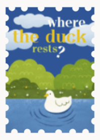 where the duck rests? (white)
