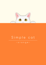 simple white cat/orange.