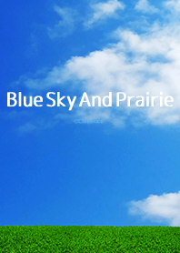 Céu azul e prado .