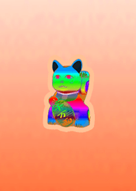 人を集める招き猫オレンジ