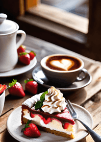 Coffee strawberry chocolate cake 910c9c