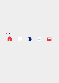 Simple icon Thai flag color revised