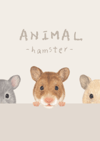ANIMAL-Golden hamster-BEIGE/BROWN[rev.]