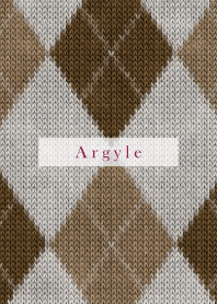 Argyle Style Embroidery beige 35