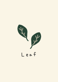 Cream white and leaves.