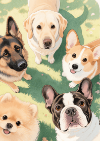 Love Cute Dog Group Theme