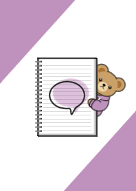 Teddy Bear[Stationery/PURPLE]