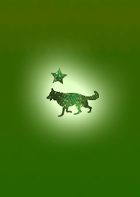 Dog Silhouette Light Green