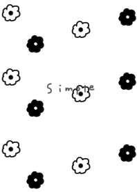 Black and white floral pattern.