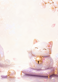 Cherry Opal Cat Bell Fortune