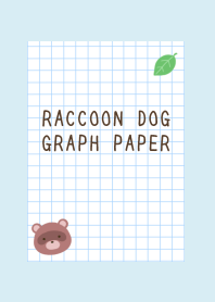 RACCOON DOG GRAPH PAPER/LIGHT BLUE/YEL