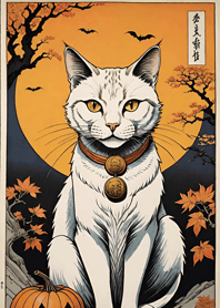浮世絵 - 万聖節猫 1bBaEE