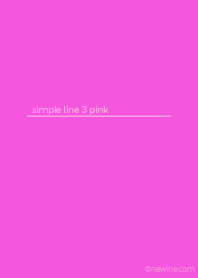 シンプル ライン 3 ピンク