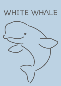 Beluga simple blue  White whale