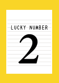 LUCKY NUMBER 2 NOTEBOOK/YELLOW/RED