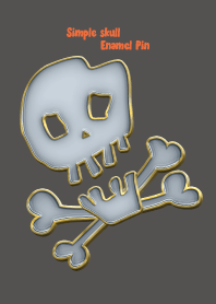 Simple skull Enamel Pin 36