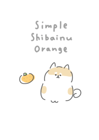 Shiba Inu Mandarin Orange White Gray.