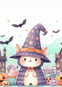 Cute Fat Cat Halloween n.30