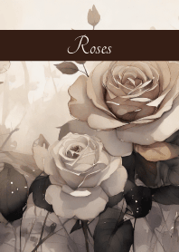 Monochrome Roses brown