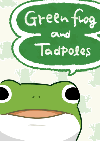 green frog and tadpoles theme