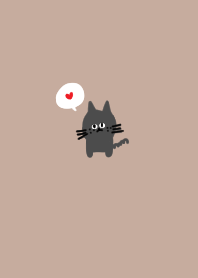 Loosely drawn cat. Beige.