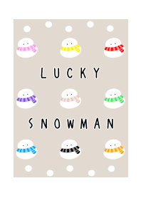 NINE LUCKY SNOWMEN-SNOWMAN-WHITEj