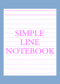 SIMPLE PINK LINE NOTEBOOK-DUSTY BLUE