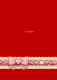 ribbon01 on red & beige