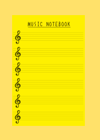 MUSIC COLOR NOTEBOOKj-YELLOW