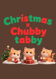 แมวส้มอ้วนลายสลิด X คริสต์มาส (น้ำตาล)