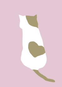 Cat with a heart pattern