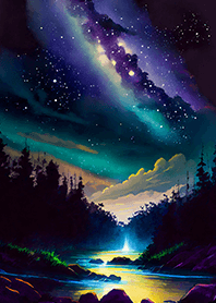 Beautiful starry night view#1109