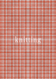 Checked knitting.