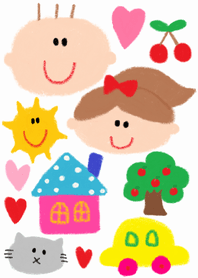 (HAPPY children x crayon theme )