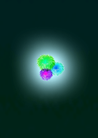 ミニ打ち上げ花火青緑