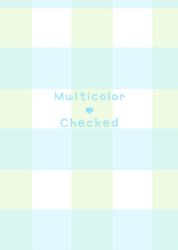 Multicolor Checked*blue & green