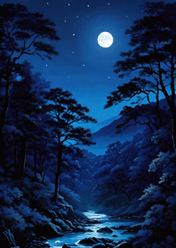 Bright Moon and Dawn 74EbD8