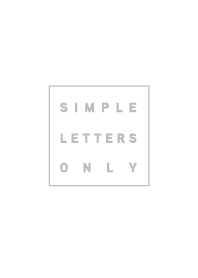 Simple letters only /white