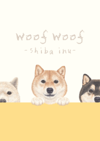 Woof Woof - Shiba inu - BEIGE/YELLOW