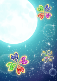 four Leaf Clover Moon rightblue