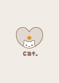 ねこひまわり[ブラウン]