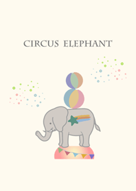 Circus cute elephant