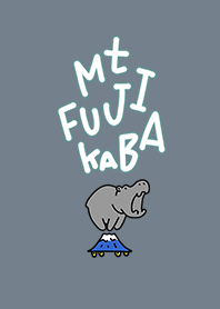 Hippo skater and Mt. Fuji gray blue.