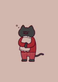 Pajamas black cat.(dusty colors01)