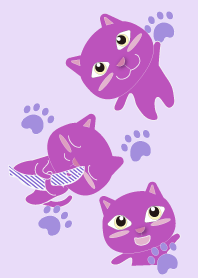 kucing ungu yang lucu