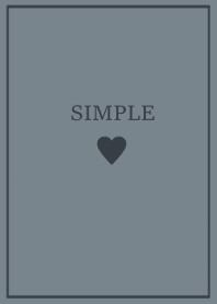 SIMPLE HEART -darkblue gray-