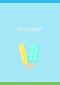 Cold popsicles on blue