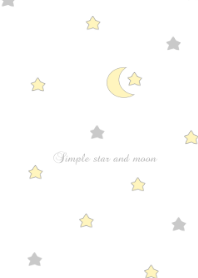 シンプル。小さな星と月。